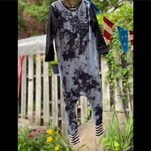 Rags one piece romper tie dye